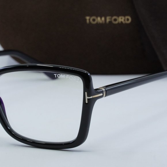 Tom Ford FT5813-B 001 Rectangle Eyeglasses 56mm - Black / Blue Light Block main image 6